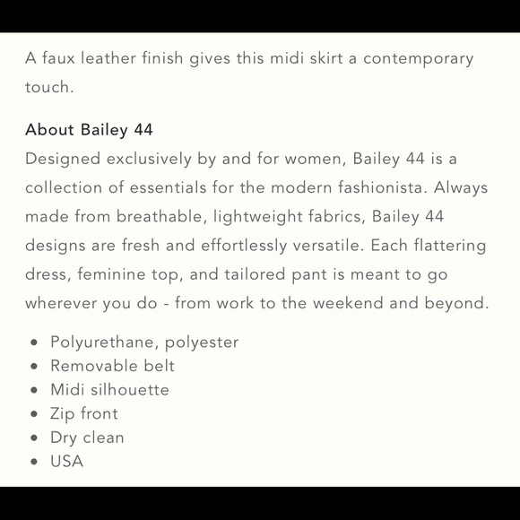 Bailey/44 Marceline Faux Leather A-Line Midi Skirt - Picture 7 of 7